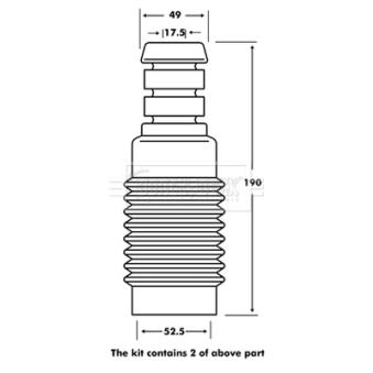 Kit de protection contre la poussière, amortisseur BORG & BECK BPK7069
