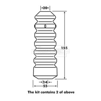 Kit de protection contre la poussière, amortisseur BORG & BECK OEM 1H9512131