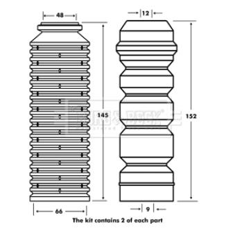 Kit de protection contre la poussière, amortisseur BORG & BECK OEM 6U0513423