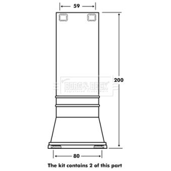 Kit de protection contre la poussière, amortisseur BORG & BECK BPK7099 Kit de protection contre la poussière, amortisseur BORG & BECK BPK7099