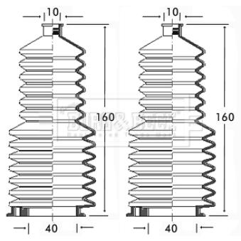 Joint-soufflet, direction BORG & BECK BSG3103