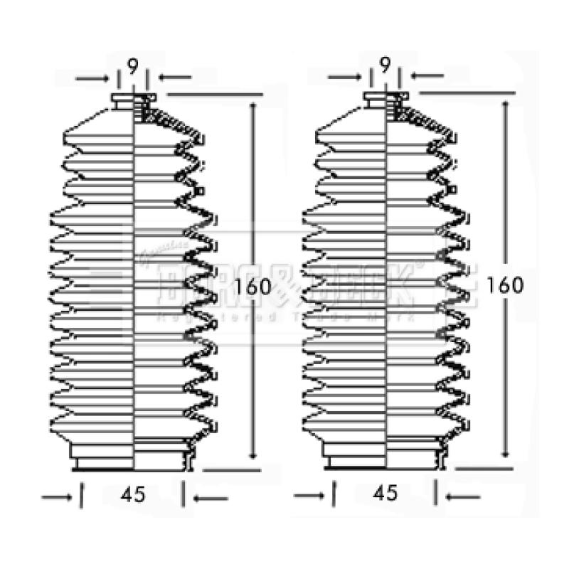 Joint-soufflet, direction BORG & BECK BSG3118 - Visuel 1