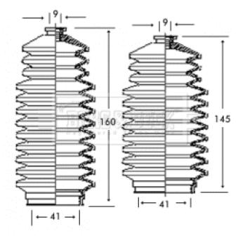 Joint-soufflet, direction BORG & BECK BSG3245