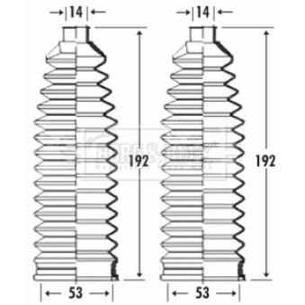 Joint-soufflet, direction BORG & BECK BSG3290