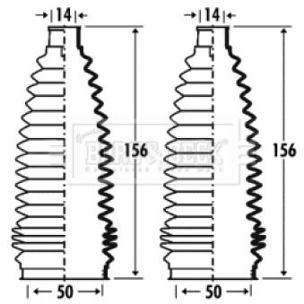 Jeu de joints-soufflets, direction BORG & BECK [BSG3329]