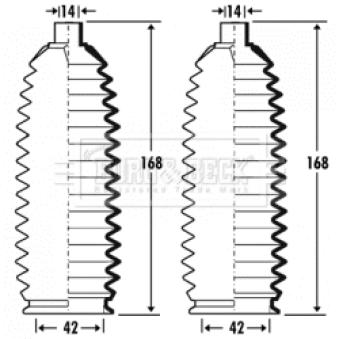 Joint-soufflet, direction BORG & BECK OEM MR455093