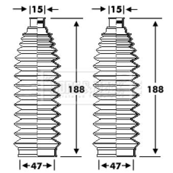 Joint-soufflet, direction BORG & BECK BSG3349