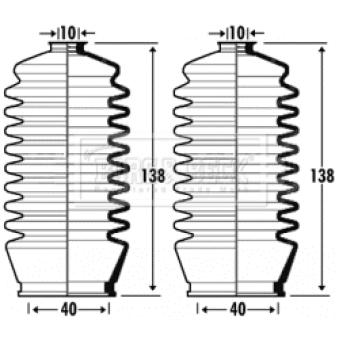 Joint-soufflet, direction BORG & BECK [BSG3377]