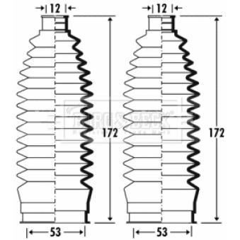 Joint-soufflet, direction BORG & BECK OEM 4553552030