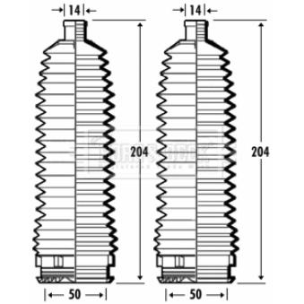 Joint-soufflet, direction BORG & BECK BSG3384
