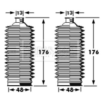 Joint-soufflet, direction BORG & BECK OEM 53534SEDG01