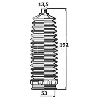 Joint-soufflet, direction BORG & BECK BSG3399