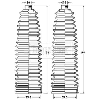 Joint-soufflet, direction BORG & BECK BSG3412