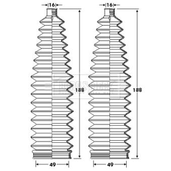 Joint-soufflet, direction BORG & BECK OEM 4553509170