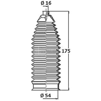 Joint-soufflet, direction BORG & BECK OEM 577402P000