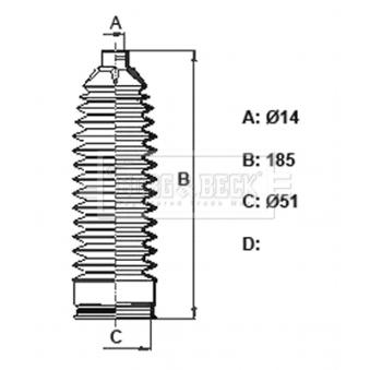 Joint-soufflet, direction BORG & BECK BSG3435