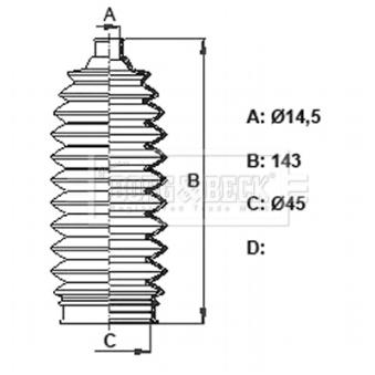 Joint-soufflet, direction BORG & BECK BSG3437