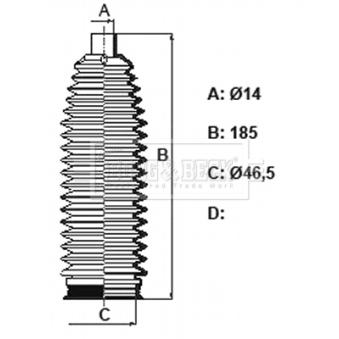 Joint-soufflet, direction BORG & BECK OEM 95218371
