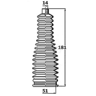 Joint-soufflet, direction BORG & BECK BSG3454