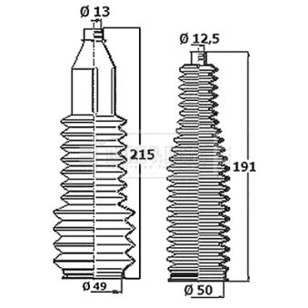 Joint-soufflet, direction BORG & BECK BSG3456