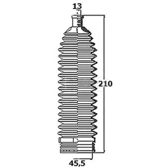 Joint-soufflet, direction BORG & BECK OEM 6Q0423831A