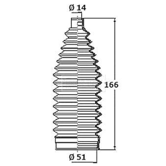 Joint-soufflet, direction BORG & BECK BSG3465