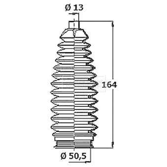 Joint-soufflet, direction BORG & BECK OEM 53534SMA003