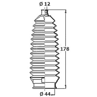 Joint-soufflet, direction BORG & BECK OEM 53535sel003