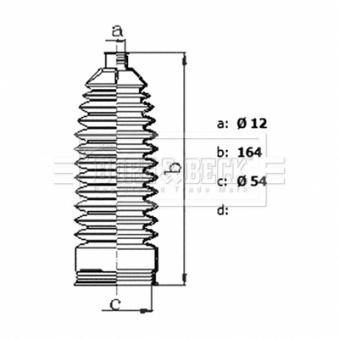 Joint-soufflet, direction BORG & BECK BSG3480
