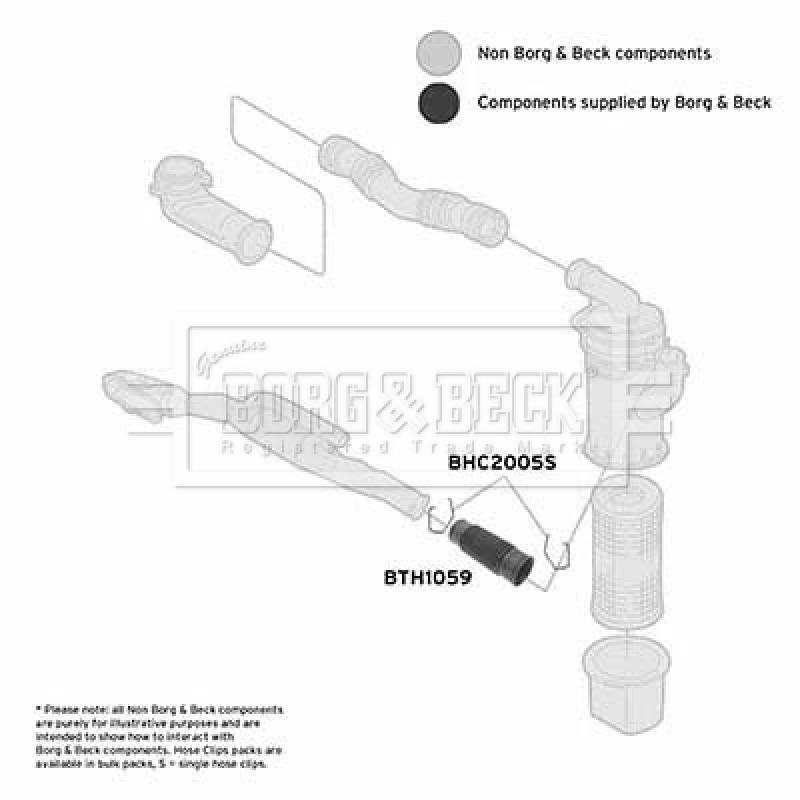 Tuyau d'aspiration, alimentation d'air BORG & BECK BTH1059 - Visuel 2