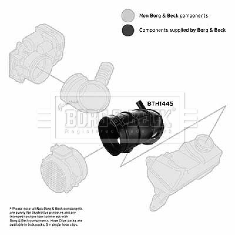 Tuyau d'aspiration, alimentation d'air BORG & BECK BTH1445 - Visuel 2