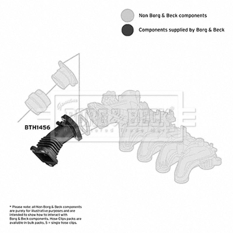 Tuyau d'aspiration, alimentation d'air BORG & BECK BTH1456 - Visuel 2