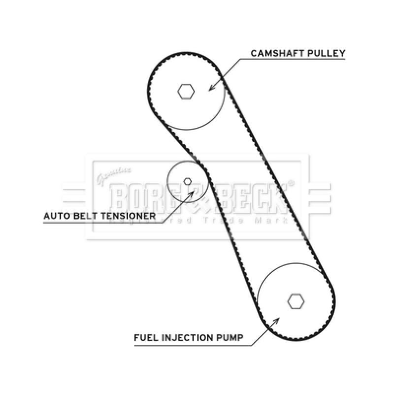 Pompe à eau + kit de courroie de distribution BORG & BECK BTW1049 - Visuel 1
