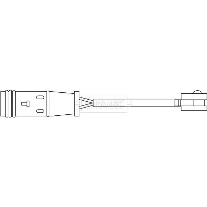 Contact d'avertissement, usure des plaquettes de frein BORG & BECK BWL3000 - Visuel 1
