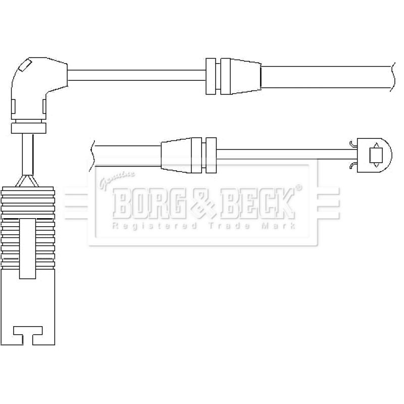 Contact d'avertissement, usure des plaquettes de frein BORG & BECK BWL3012 - Visuel 1