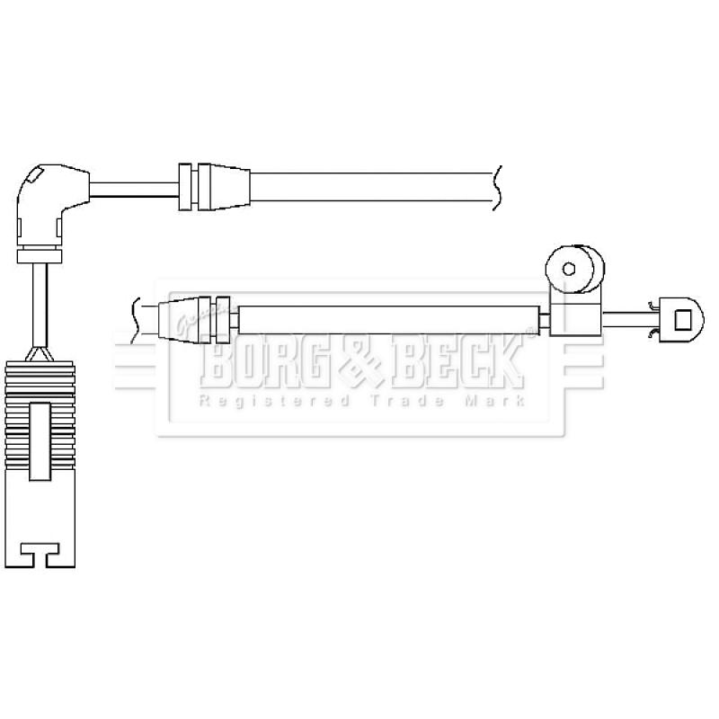 Contact d'avertissement, usure des plaquettes de frein BORG & BECK BWL3021 - Visuel 1