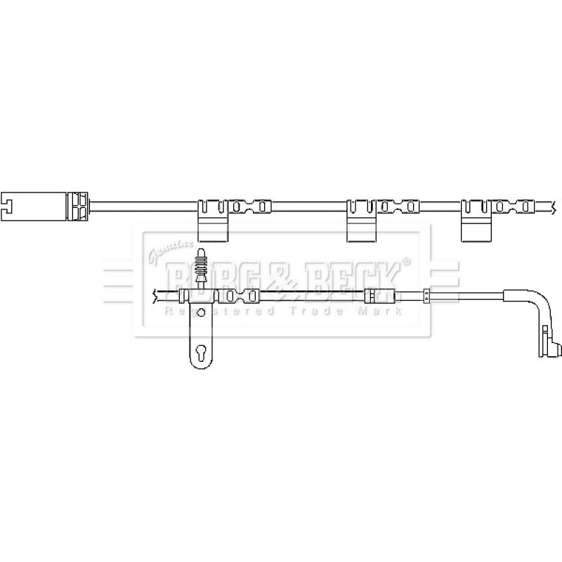 Contact d'avertissement, usure des plaquettes de frein BORG & BECK BWL3028 - Visuel 1