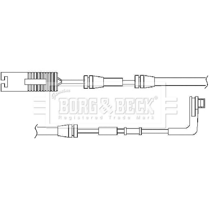 Contact d'avertissement, usure des plaquettes de frein BORG & BECK BWL3029 - Visuel 1