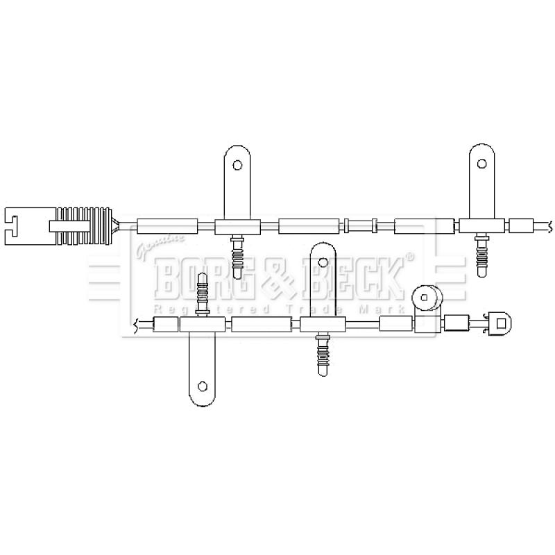 Contact d'avertissement, usure des plaquettes de frein BORG & BECK BWL3039 - Visuel 1