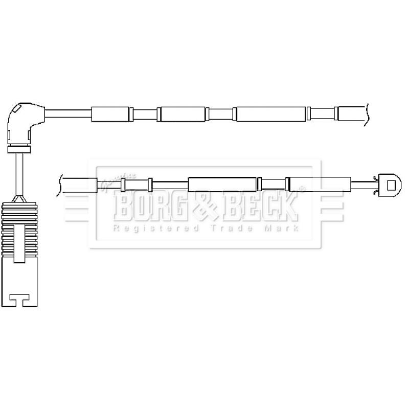 Contact d'avertissement, usure des plaquettes de frein BORG & BECK BWL3043 - Visuel 1