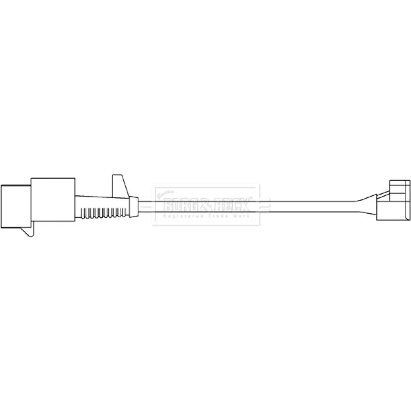 Contact d'avertissement, usure des plaquettes de frein BORG & BECK BWL3051 - Visuel 1