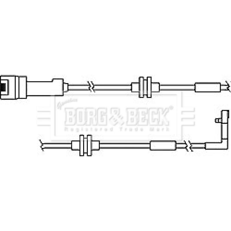 Contact d'avertissement, usure des plaquettes de frein BORG & BECK BWL3077 - Visuel 1