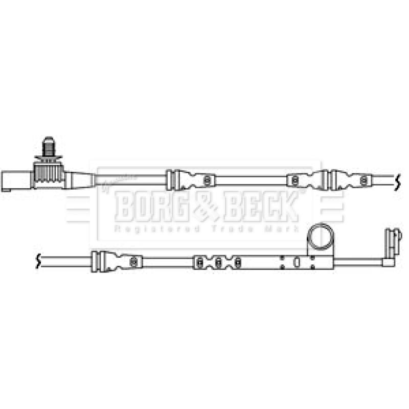 Contact d'avertissement, usure des plaquettes de frein BORG & BECK BWL3086 - Visuel 1
