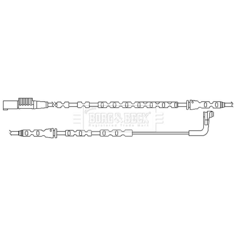 Contact d'avertissement, usure des plaquettes de frein BORG & BECK BWL3092 - Visuel 1