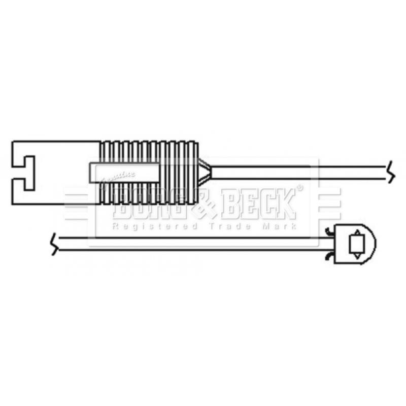 Contact d'avertissement, usure des plaquettes de frein BORG & BECK BWL3124 - Visuel 2