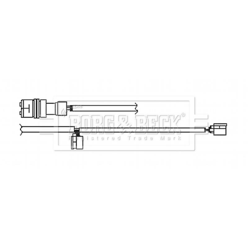 Contact d'avertissement, usure des plaquettes de frein BORG & BECK BWL3135 - Visuel 2