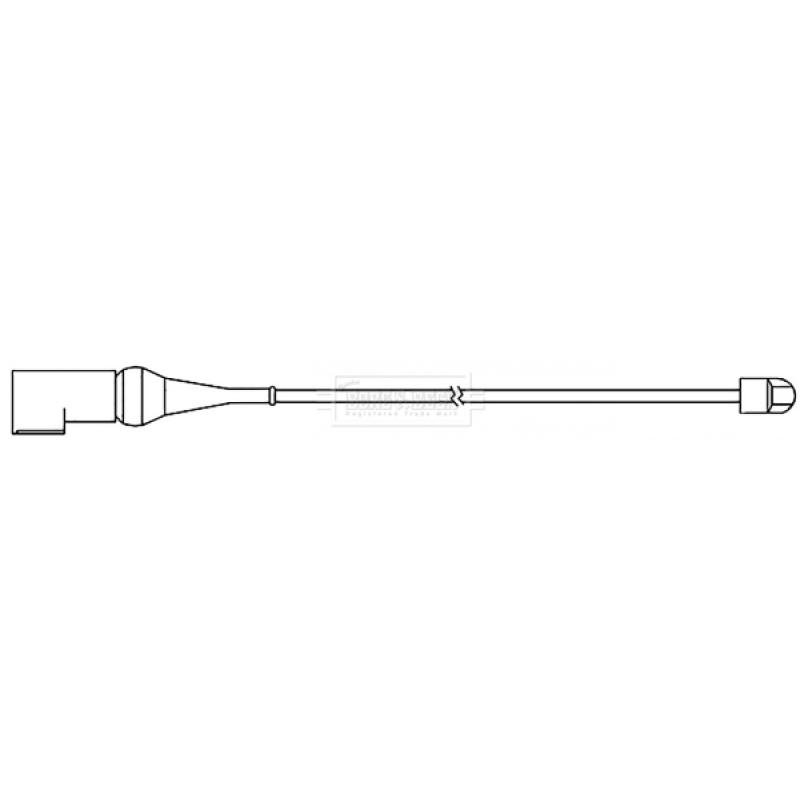 Contact d'avertissement, usure des plaquettes de frein BORG & BECK BWL3144 - Visuel 2