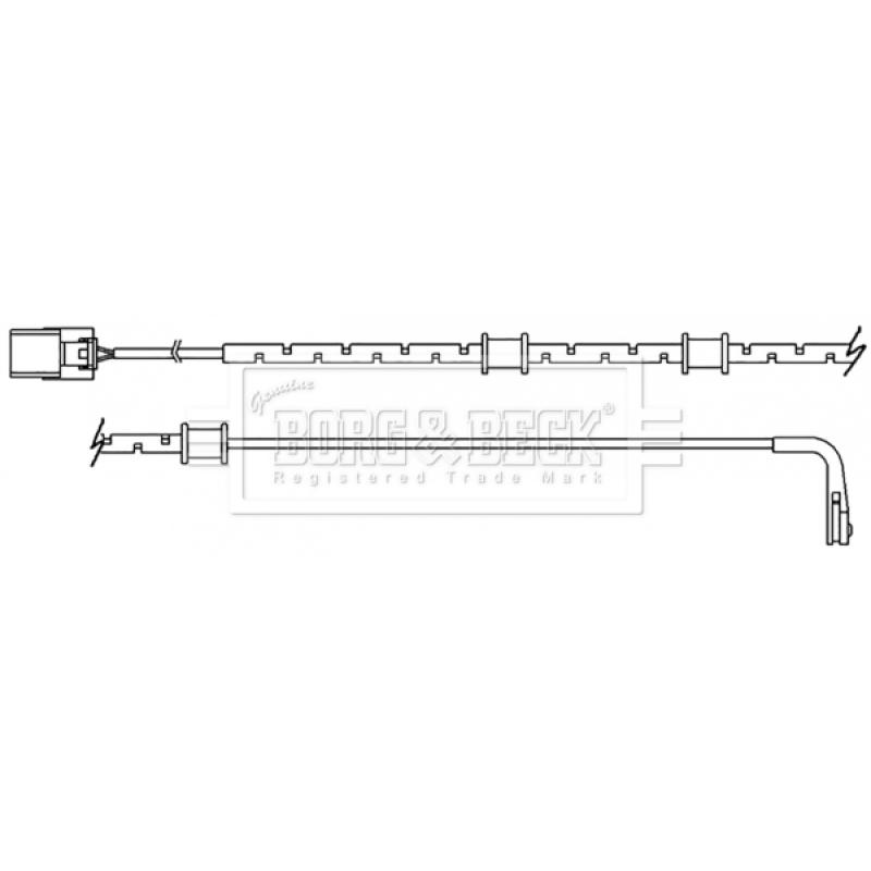 Contact d'avertissement, usure des plaquettes de frein BORG & BECK BWL3151 - Visuel 2