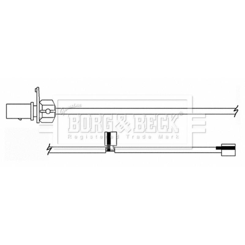 Contact d'avertissement, usure des plaquettes de frein BORG & BECK BWL3156 - Visuel 1