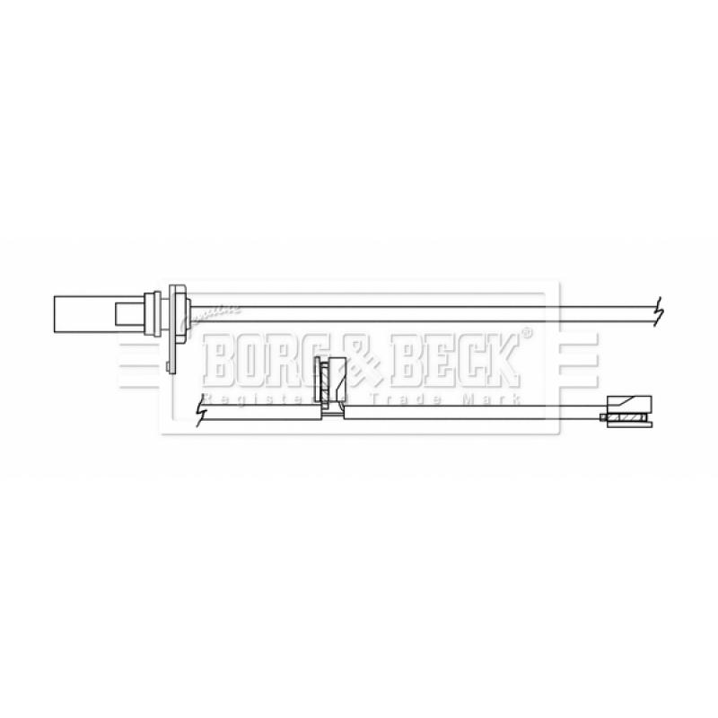 Contact d'avertissement, usure des plaquettes de frein BORG & BECK BWL3161 - Visuel 1